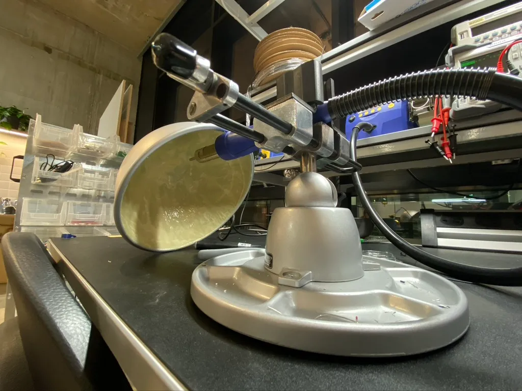 Drying the layer with a hair dryer