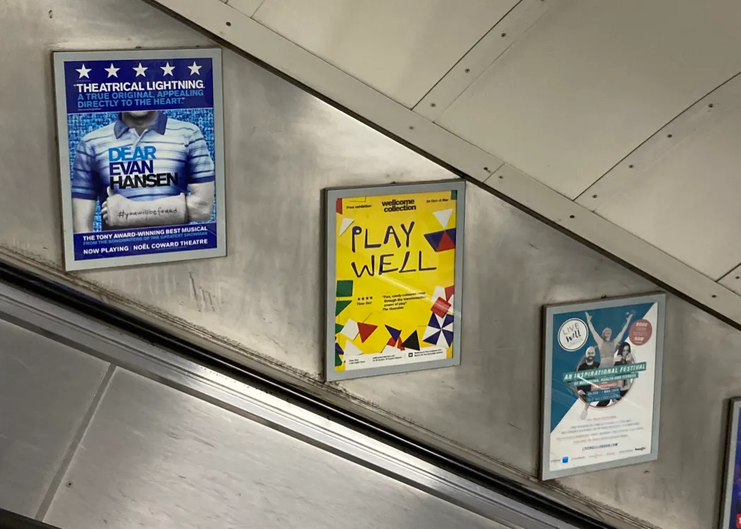 The exhibition poster on the London Underground